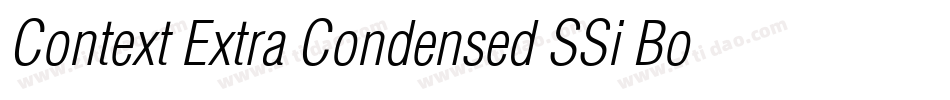 Context Extra Condensed SSi Bold Extra Condensed Italic字体转换